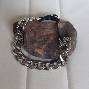 EUC Michael Kors Silver Tone Double Wrap Bracelet